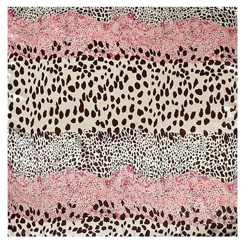 Women's Silky Satin Large Head Scarf Leopard/Paisley Neck Scarves Square Hair Wrapping Sleeping Bandana 35in - color: Pink-leopard-s