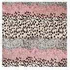 Women's Silky Satin Large Head Scarf Leopard/Paisley Neck Scarves Square Hair Wrapping Sleeping Bandana 35in - color: Pink-leopard-s