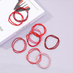 18-20PCS Colorful Bohemia Seed Beaded Bracelets Set Stackable Boho Stretch Bangle Bracelets Multilayer Boho Anket Concert Summer Beach Vaction Surf Jewelry Accessory - color: Red-20pcs