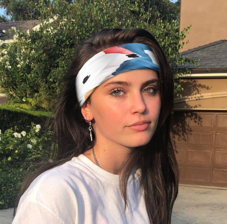 AIBFRID 27.5" Head Scarf for Women, Large Square Satin Hair Scarf Neck Silk Scarves Hair Wrap Bandanas For Sleeping - color: Style_07