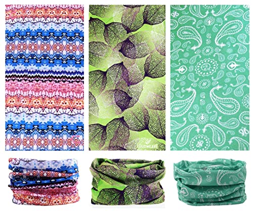 Toes Home 6PCS Outdoor Headband Elastic Seamless Bandana Neck Gaiter Scarf Sport Headwear Boho Series for Yoga Hiking - color: Boho Series