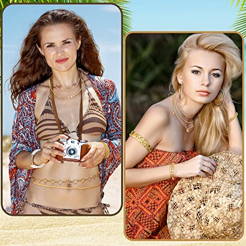 JenPen 8 Pcs Belly Chain Adjustable Waist Chain Summer Beach Bikini Waist Body Beads for Women Adults Multilayer - style: Charming Style