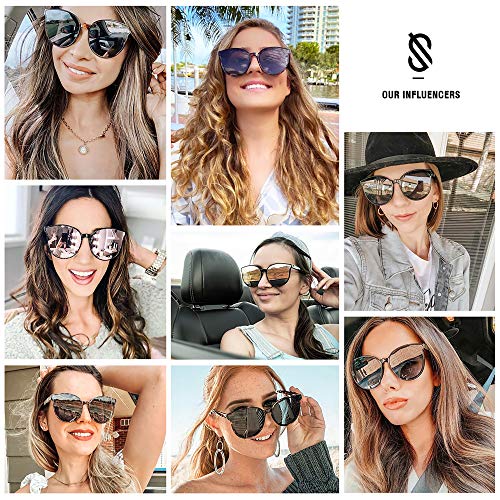SOJOS Fashion Round Sunglasses for Women Men Oversized Vintage Shades SJ2057 - color: Tortoise/Brown