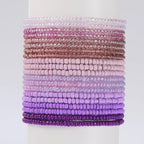 18-20PCS Colorful Bohemia Seed Beaded Bracelets Set Stackable Boho Stretch Bangle Bracelets Multilayer Boho Anket Concert Summer Beach Vaction Surf Jewelry Accessory - color: Purple-20pcs