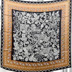 XL 43 Inch Extra Large Square Scarf Fashion Scarves Silk Feeling Hair Scarf Wrapping Scarfs Night Sleeping Headscarf - color: Ba1017