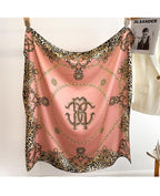 100% Pure Mulberry Silk Scarf 43”*43” Large Square Lightweight Headscarf Women’s Hair Wraps Shawls with Gift Packed - color: Classic Pink