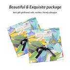 100% Mulberry Silk Neck Scarf - 21'' x 21'' Lightweight Neckerchief - Women Men Small Square Digital Printed Scarves - color: Flower005