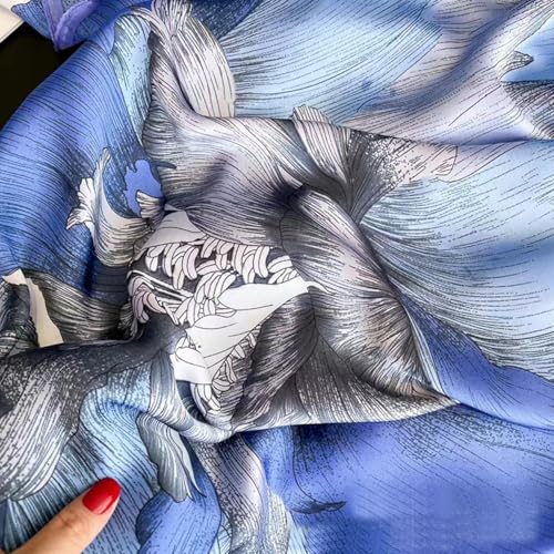 XL 43 Inch Extra Large Square Scarf Fashion Scarves Silk Feeling Hair Scarf Wrapping Scarfs Night Sleeping Headscarf - color: Ba1026