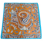 XL 43 Inch Extra Large Square Scarf Fashion Scarves Silk Feeling Hair Scarf Wrapping Scarfs Night Sleeping Headscarf - color: Ba1023