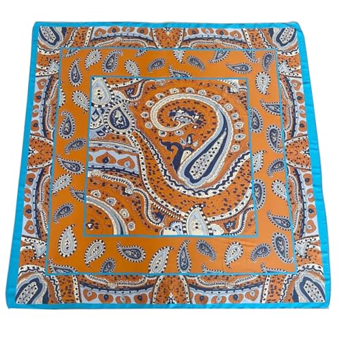 XL 43 Inch Extra Large Square Scarf Fashion Scarves Silk Feeling Hair Scarf Wrapping Scarfs Night Sleeping Headscarf - color: Ba1023