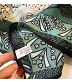 FEIBOON 100% Pure Mulberry Silk Scarfs 26"x26" Square Scarf Women Neckerchief Headscarf hair scarf bandana Gift Packed - color: Classic Light Green