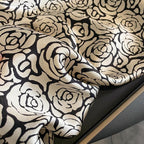 FEIBOON 100% Pure Mulberry Silk Scarfs 26"x26" Square Scarf Women Neckerchief Headscarf hair scarf bandana Gift Packed - color: Black Geometry